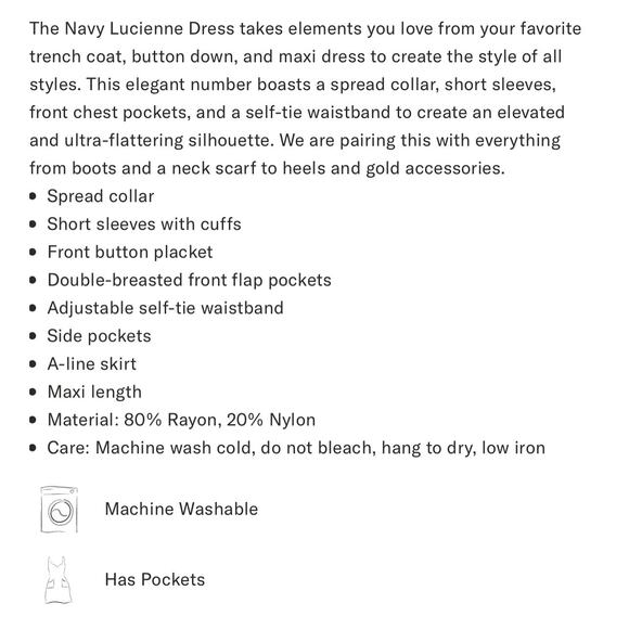 TUCKERNUCK Navy Lucienne Maxi Dress NWT Size Large - Picture 8 of 9